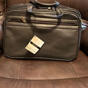 Classic Black Leather Briefcase